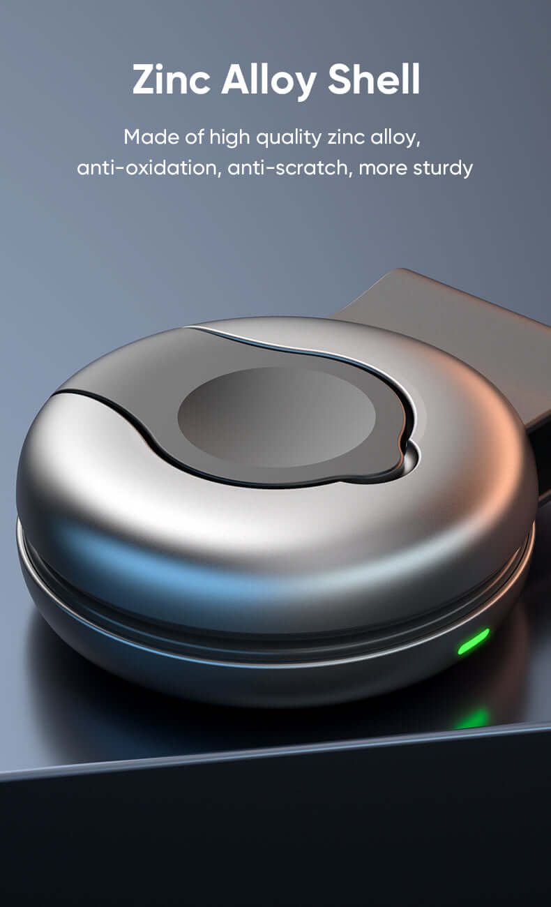 High-quality zinc alloy shell charger with anti-scratch and anti-oxidation features, ideal for durability.