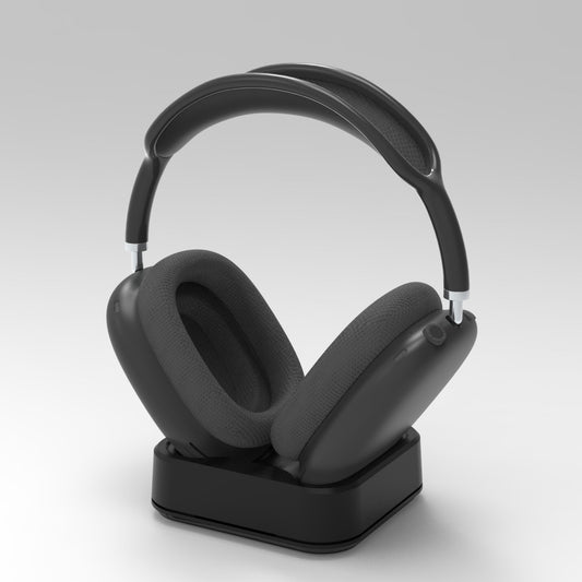 MaxDokr Sleep Stand for AirPods Max showcasing elegant design with headphones securely resting in cradle.